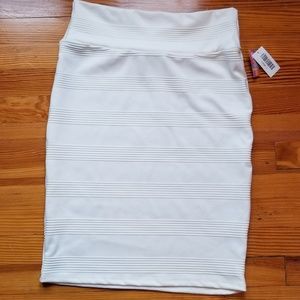 White Lularoe Cassie Skirt